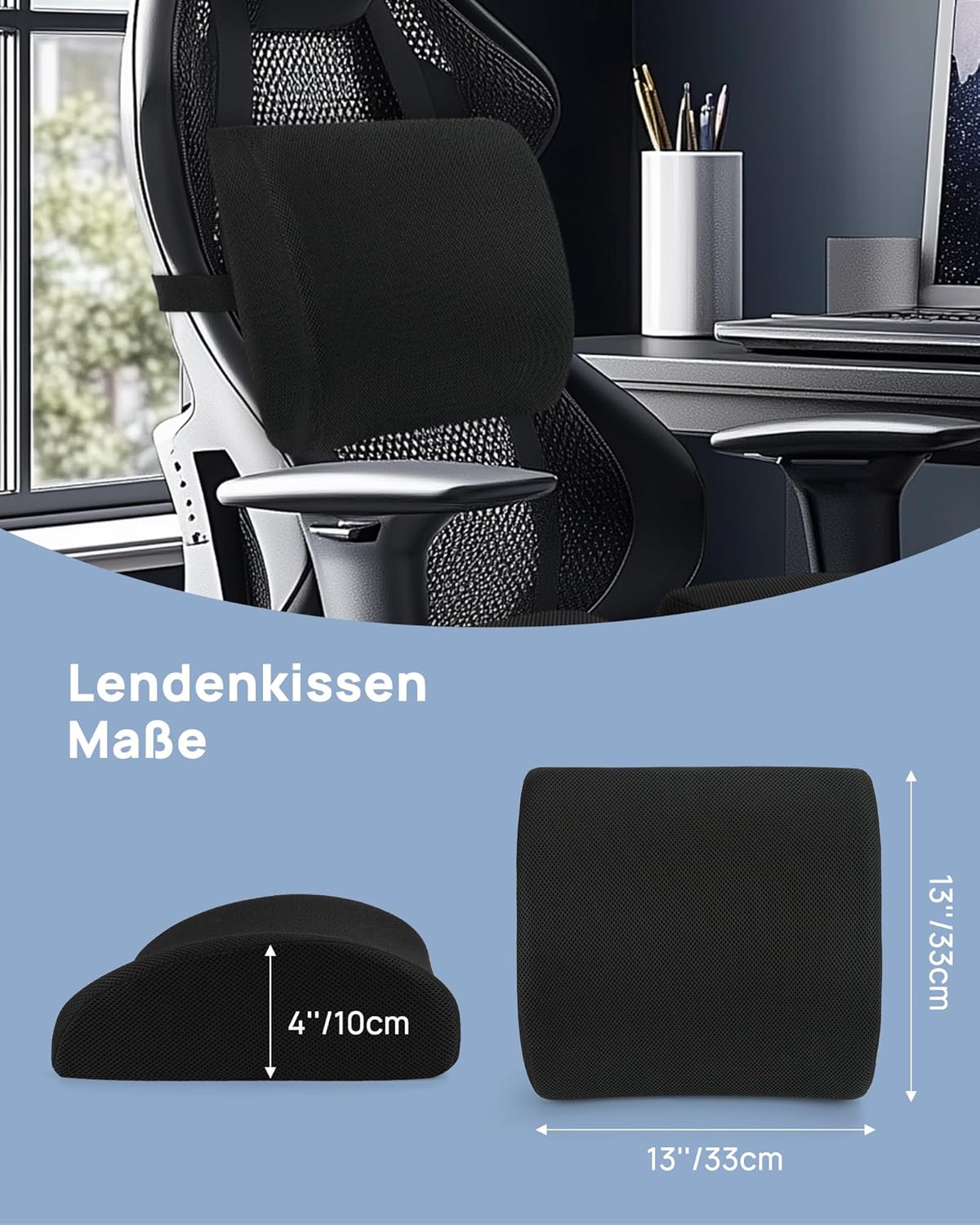 Feagar - Coussin Coccyx Orthopédique - mémoire de forme, ergonomique, antidérapant, 45x35cm