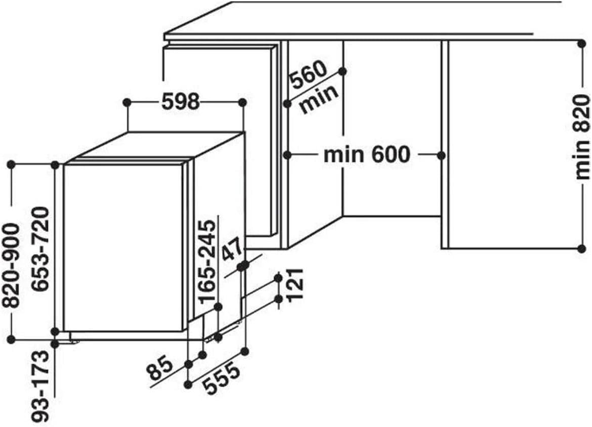 Whirlpool - lave-vaisselle encastrable 60 cm, 14 couverts, A++, 46 dB, inox - WBC3C26X