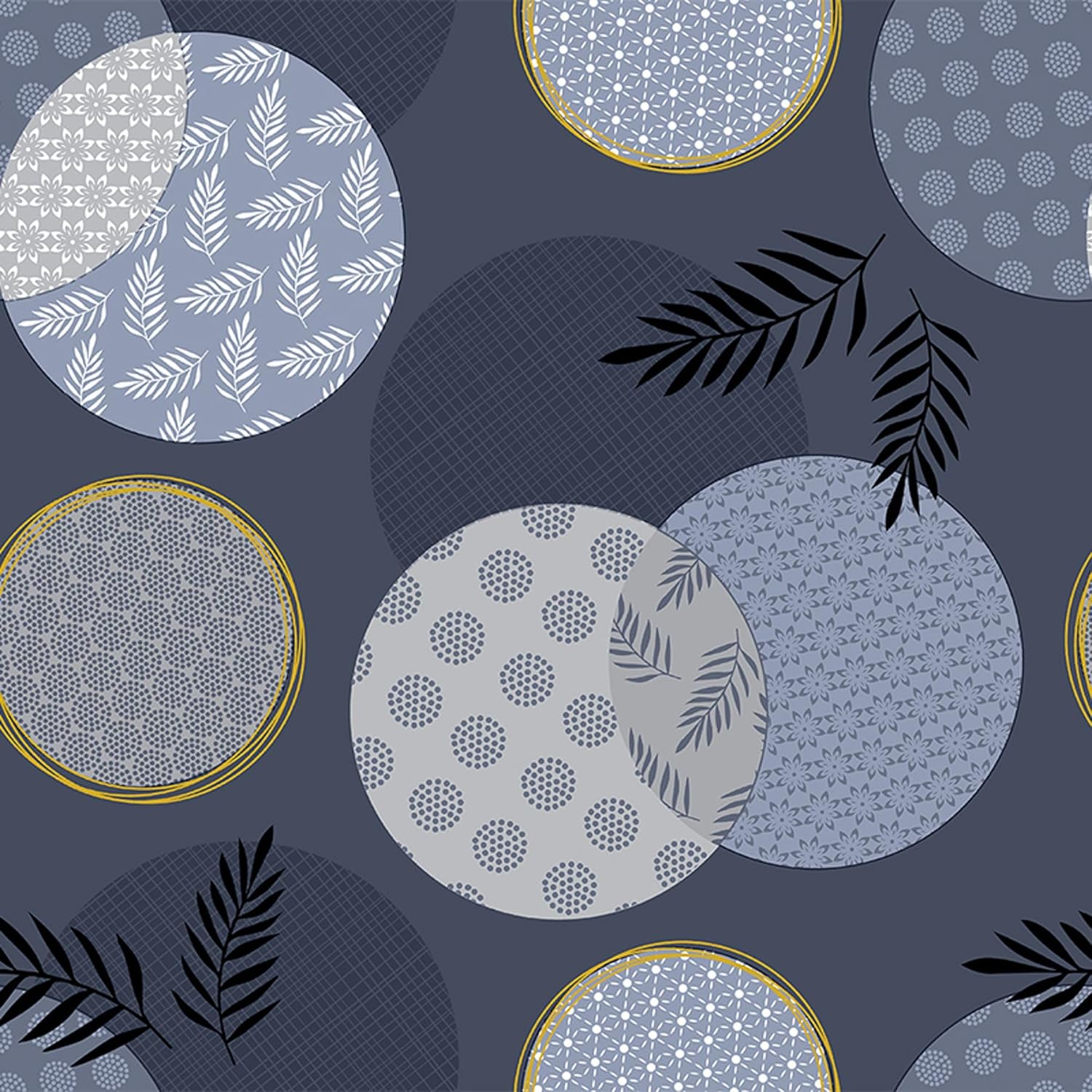 Nappe en toile cirée - Lens Bleu - 260x140 cm - anti-taches, imperméable