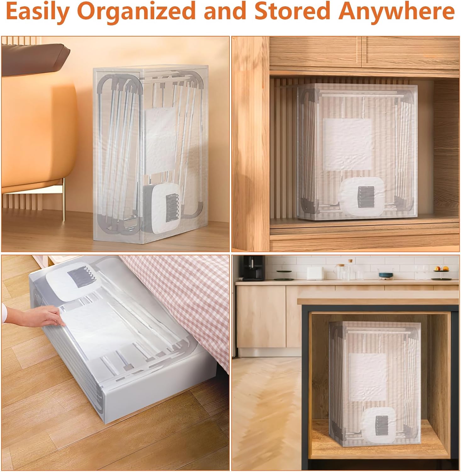 Séchoir électrique intérieur - pliable 2 niveaux, 1500W, sac rangement