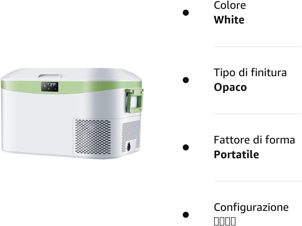 BINGI - glacière à compression 12,8L, -18°C, 12V/24V/220V, portable