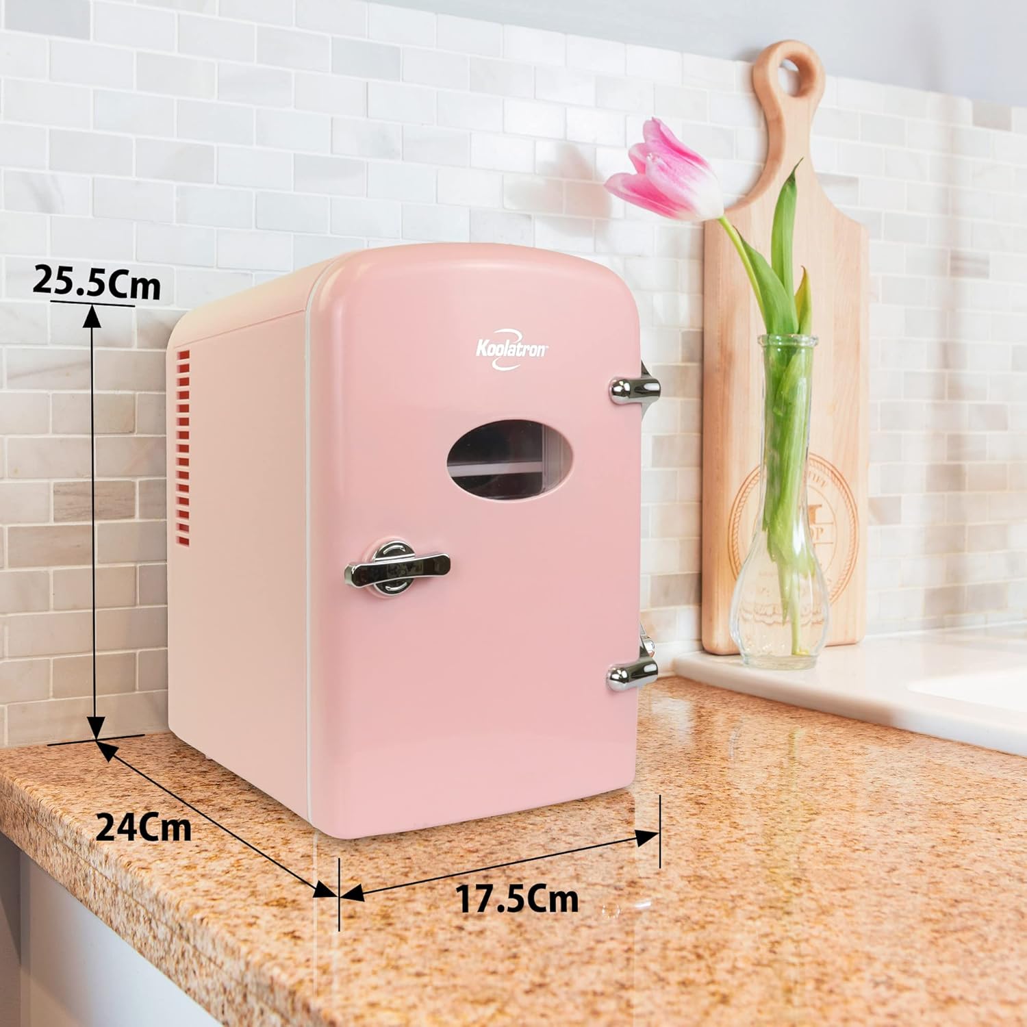 Koolatron - mini frigo Coca Cola 4L, 6 canettes, portable, rose