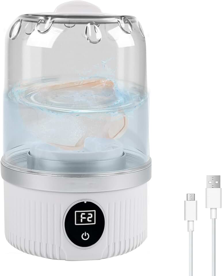 Mini machine à laver portable - 2 modes, 15W, compacte, idéale voyage