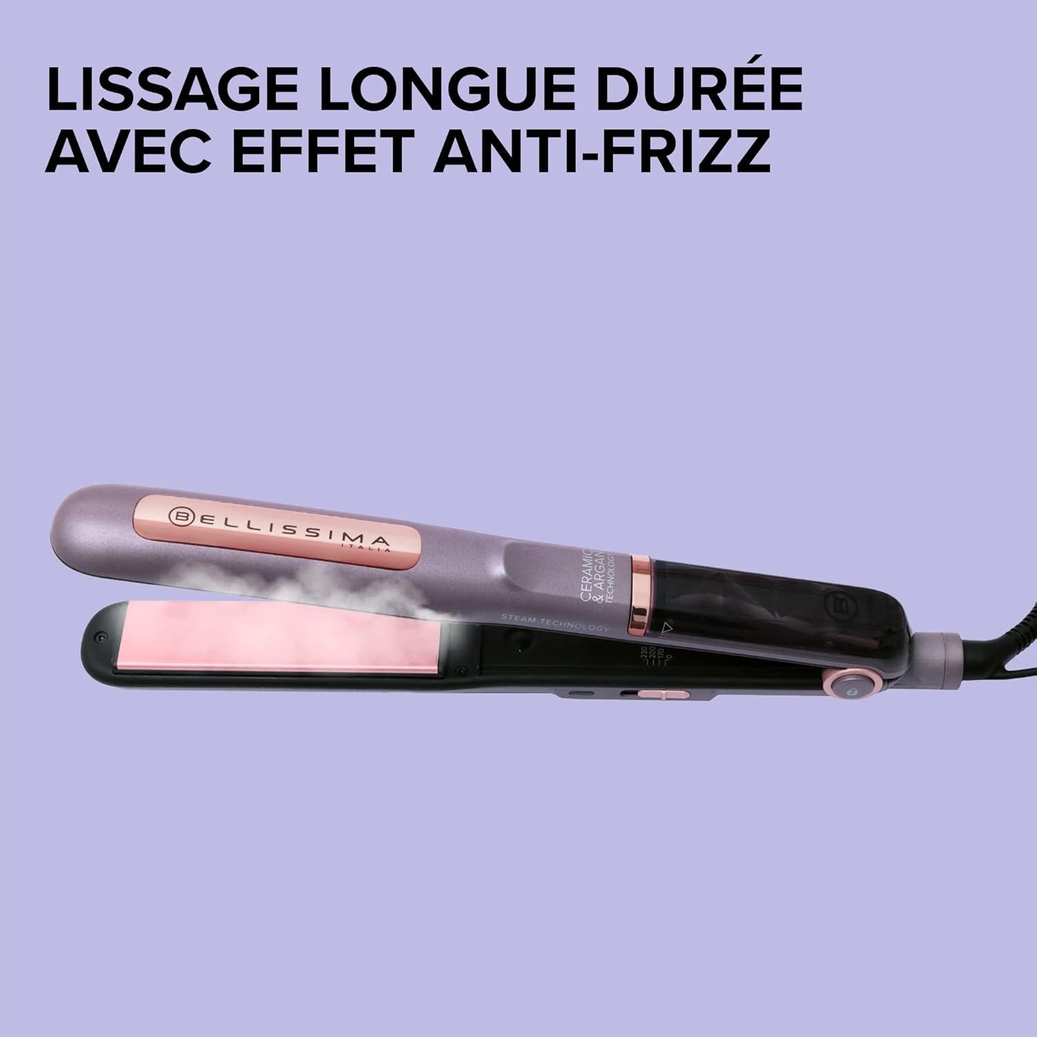 Bellissima - Steam Céramique - lisseur vapeur, ajustable, huile d’argan, arrêt auto