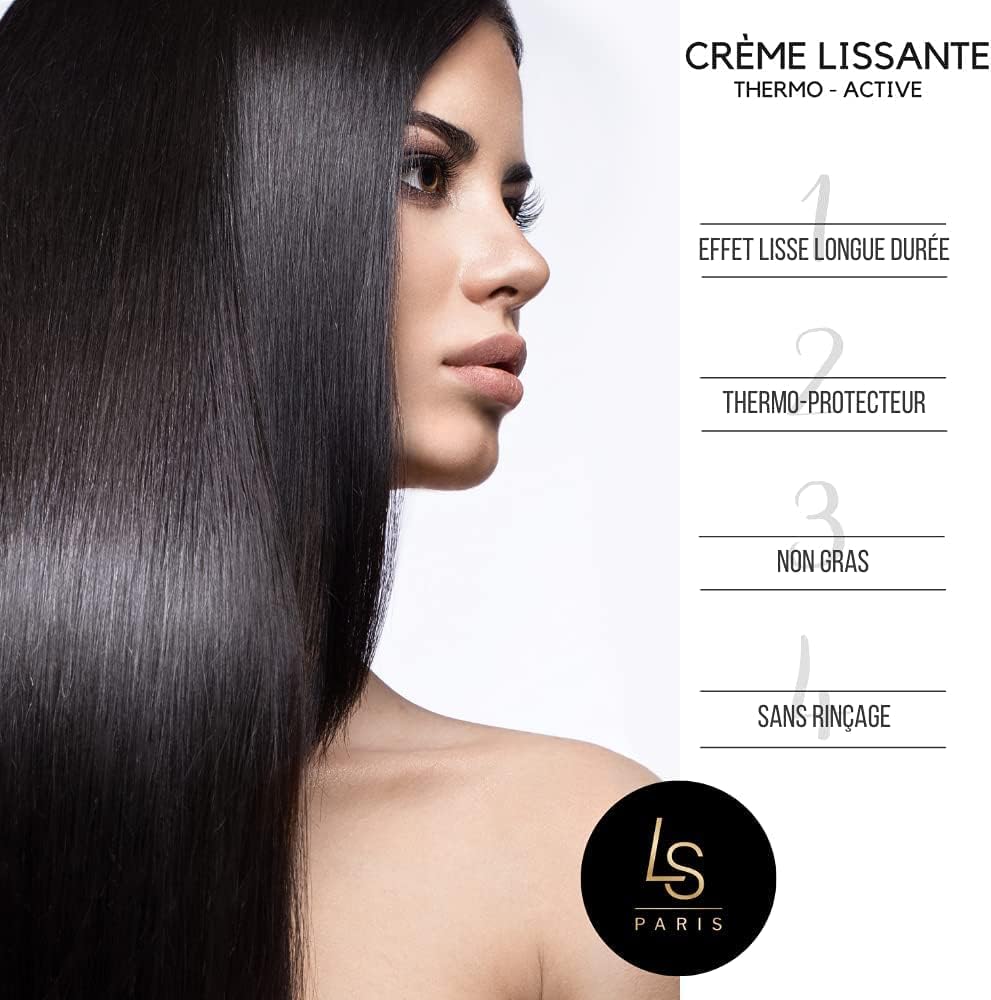 Laura Sim's - Crème soin lissage Steampod - 150ml - thermo-protection jusqu'à 230°, hydrate et démêle