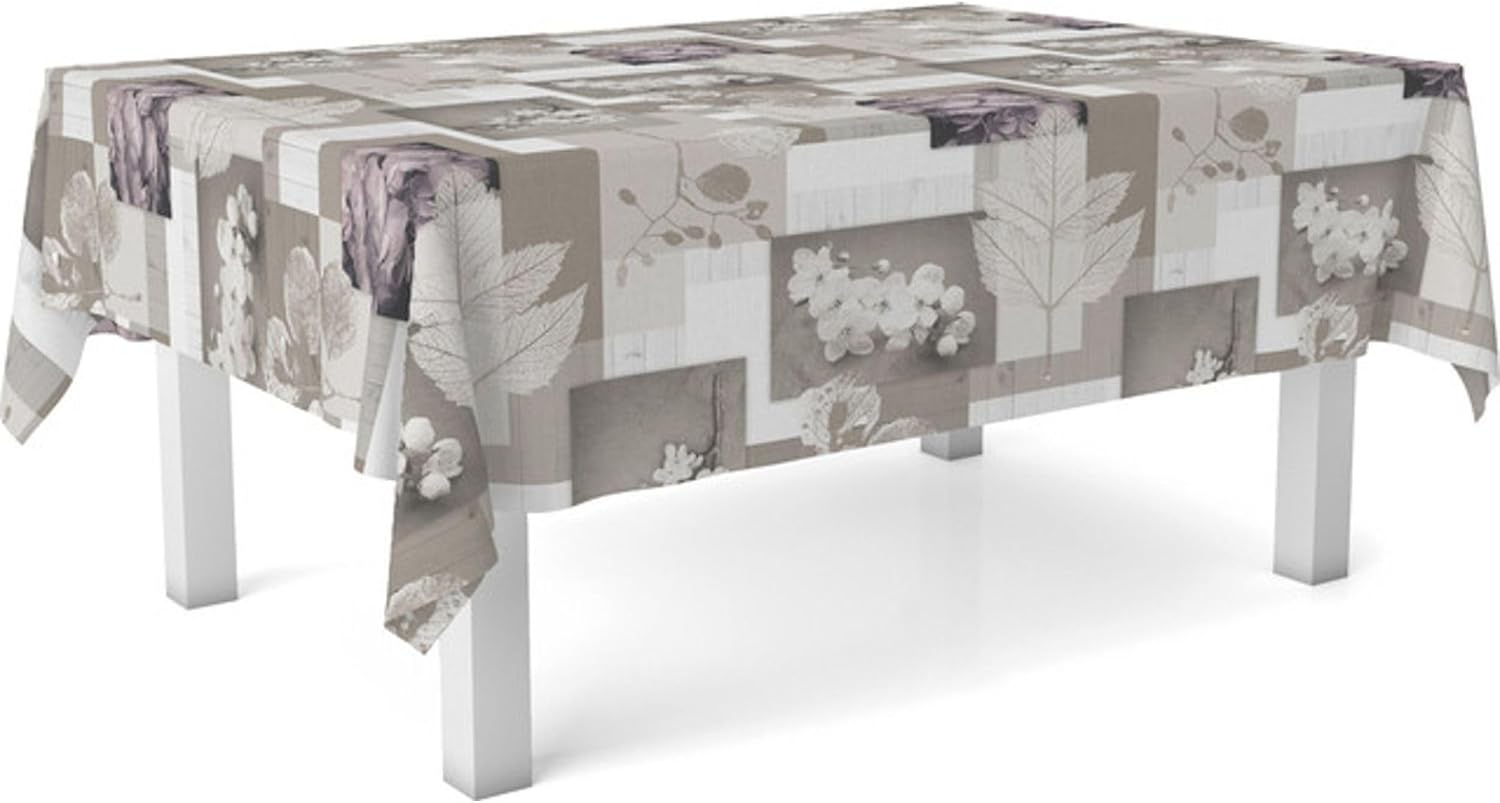 Nappe en toile cirée - Zen Feuilles - 200x140 cm - imperméable, anti-taches