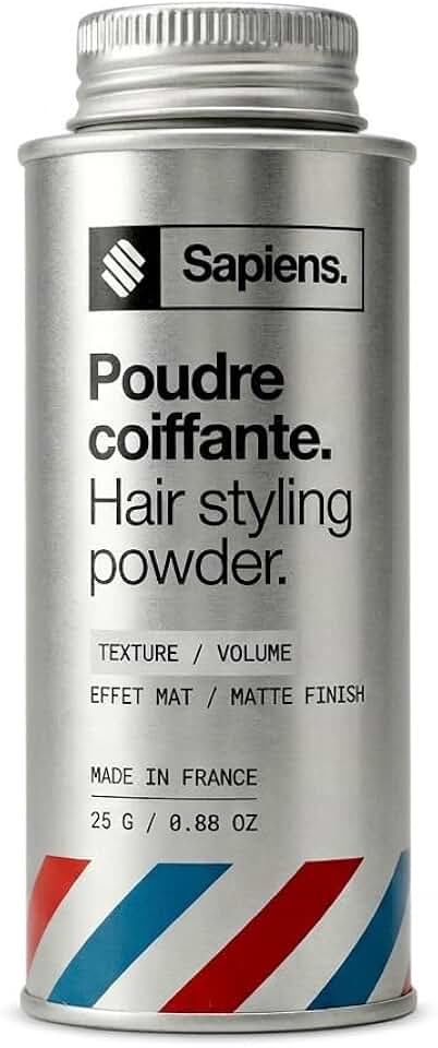Sapiens - poudre coiffante homme 25g - volume instantané, effet mat