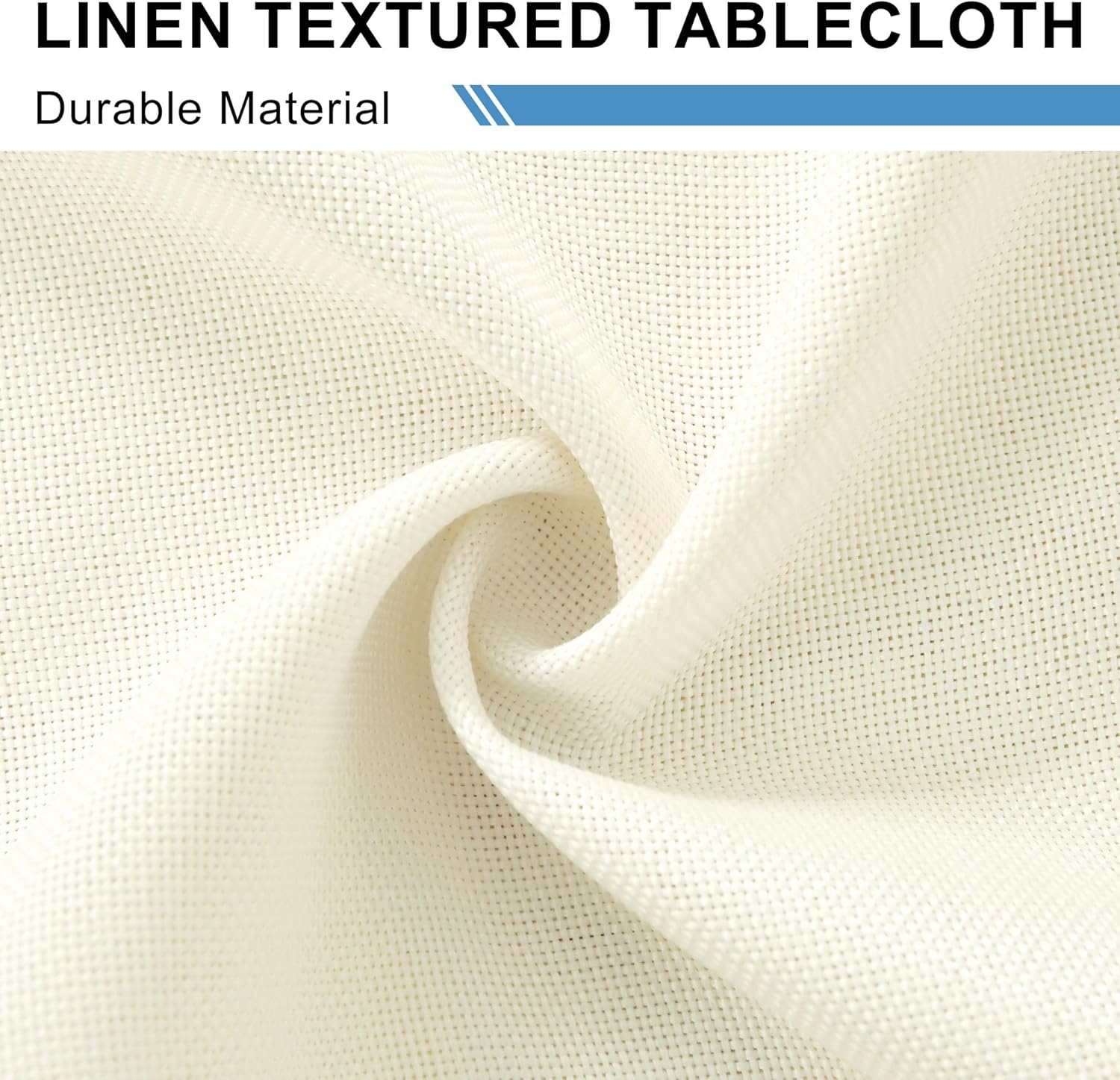 DWCN - Nappe effet lin 135x200cm - anti-tache, imperméable