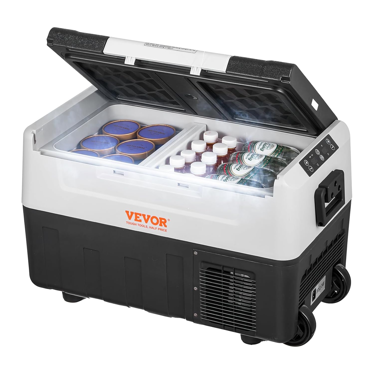 VEVOR – glacière portable 35L – double zone, -20°C à 10°C, 0,6kWh