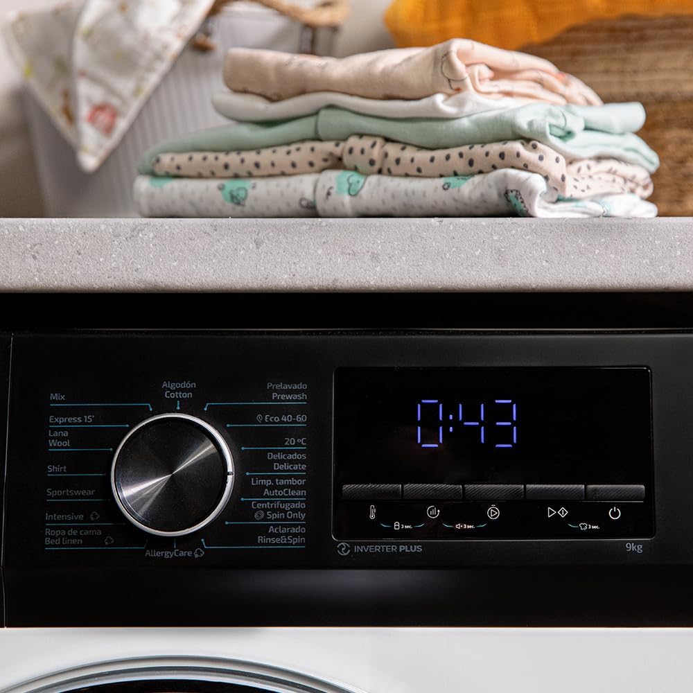 Cecotec - Bolero DressCode 12500 - 12kg - Inverter, vapeur, 16 programmes