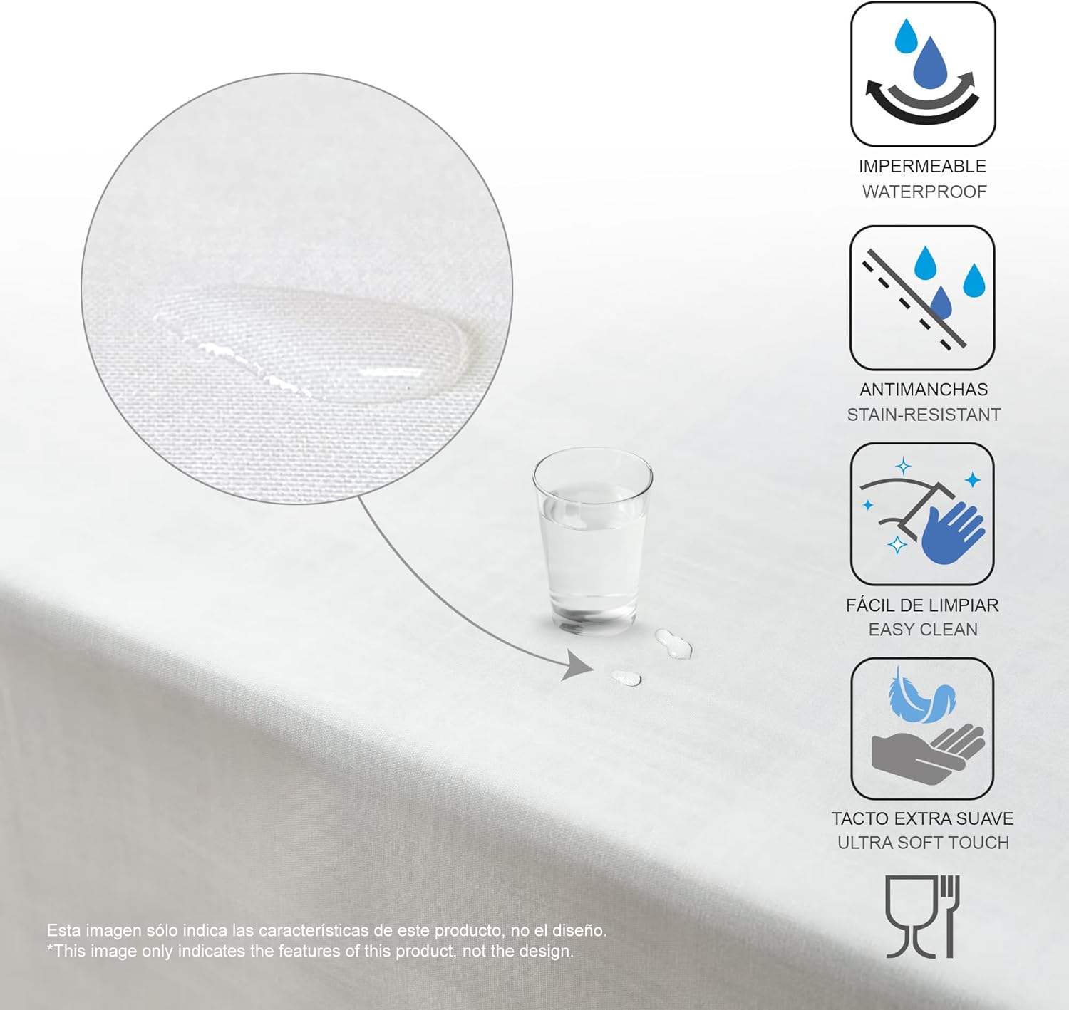 Nappe en toile cirée - Zen Pierres - 220x140 cm - résistante, imperméable