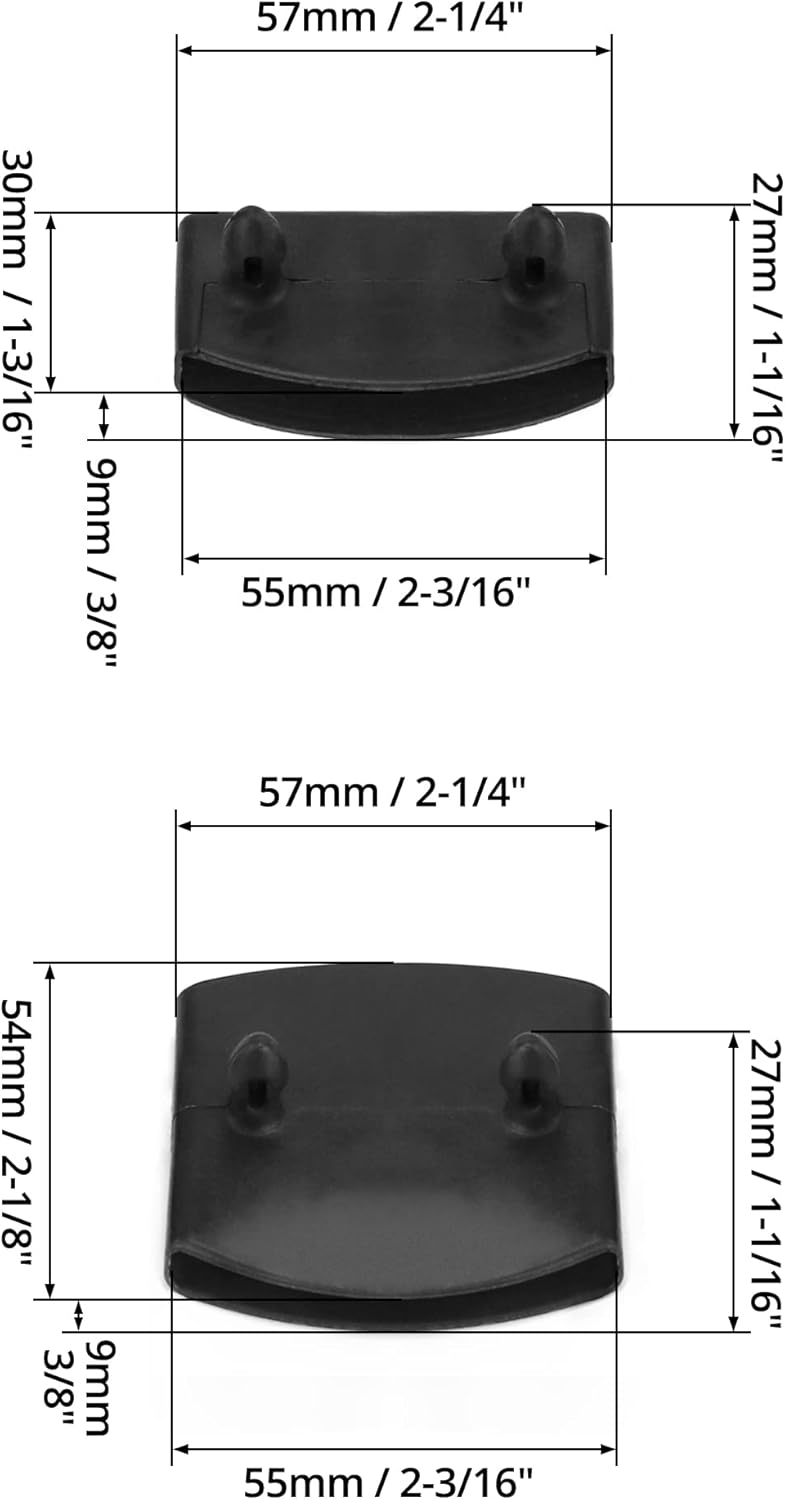 QWORK - 36 pcs capuchons et supports centraux - 5,5x0,9cm - remplacement plastique pour lattes