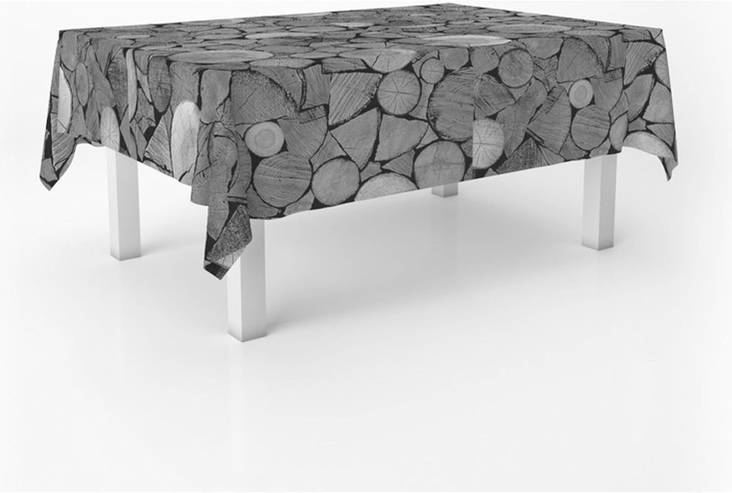 Nappe en toile cirée - rectangulaire 240x140 cm - anti-taches, imperméable, facile d'entretien, gris