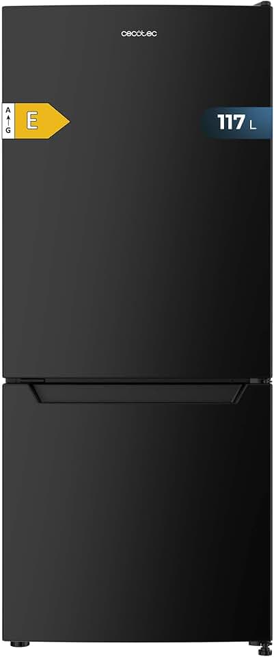Cecotec - Bolero CoolMarket Combi 117 - 117L, Noire, Fast Freezing, Defrost, classe E