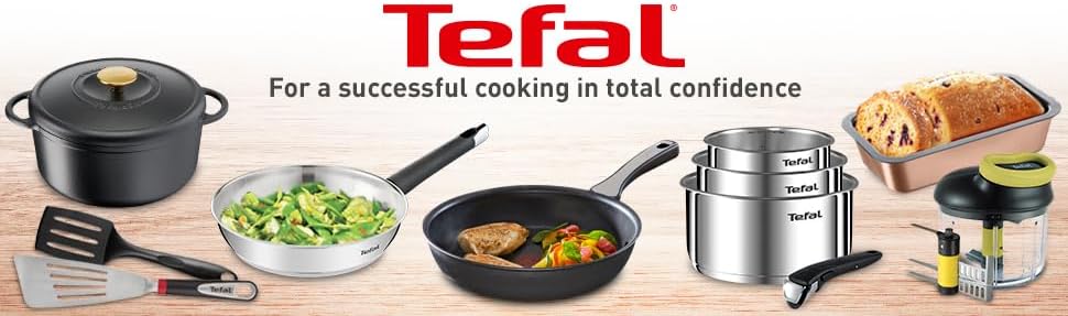 Tefal - Primary - faitout 24cm 5L, inox induction, couvercle verre, E3084604