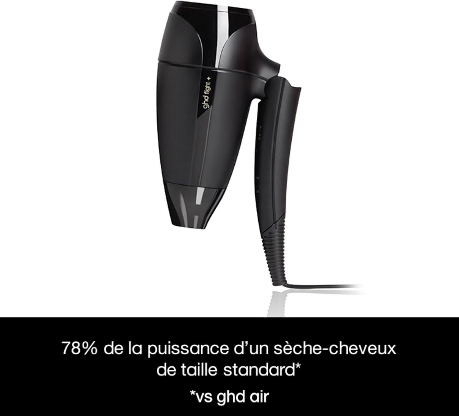 ghd - Flight+ compact pliable, double voltage, idéal voyage, noir