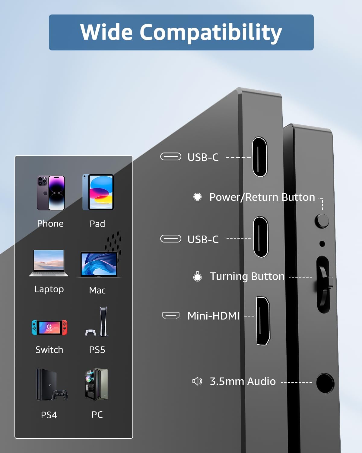 Yodoit - écran portable tactile 15,6