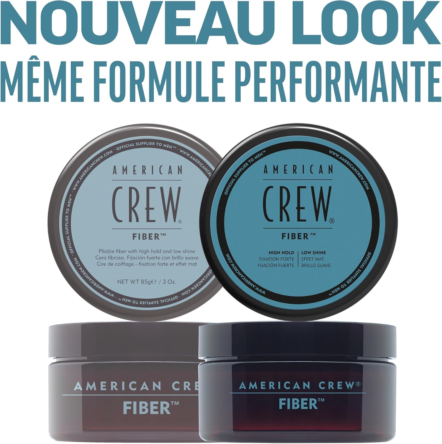 American Crew - Fiber - cire coiffante homme, fixation forte, effet mat