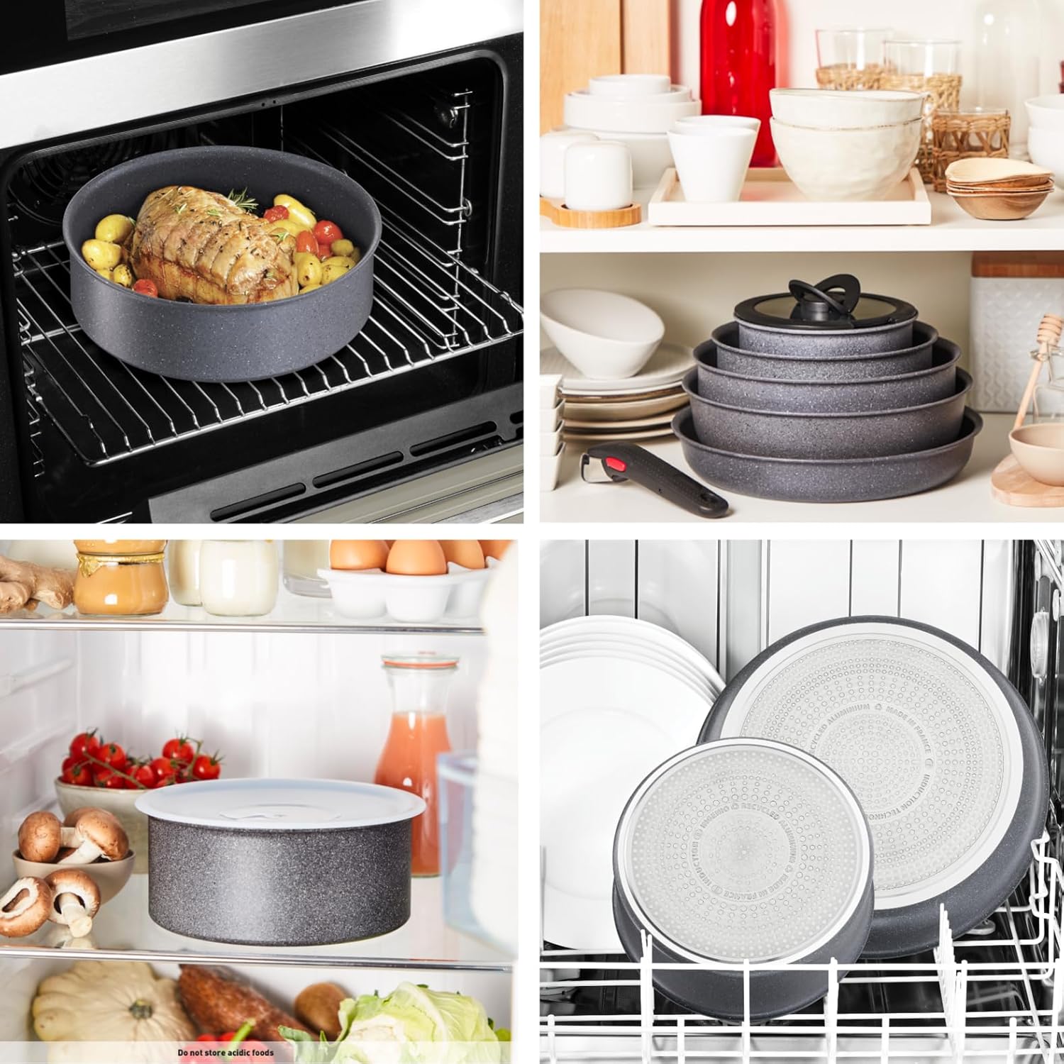 Tefal - Ingenio Natural On - batterie cuisine induction 14 pièces, antiadhésif, empilable, lave-vaisselle - L7669902