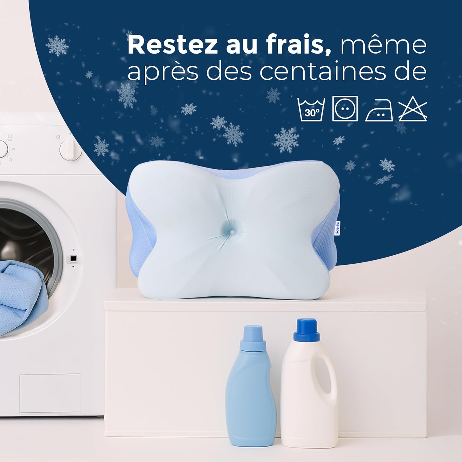 Derila - Ergo Housse Oreiller - 60x40 cm - taie douce et respirante