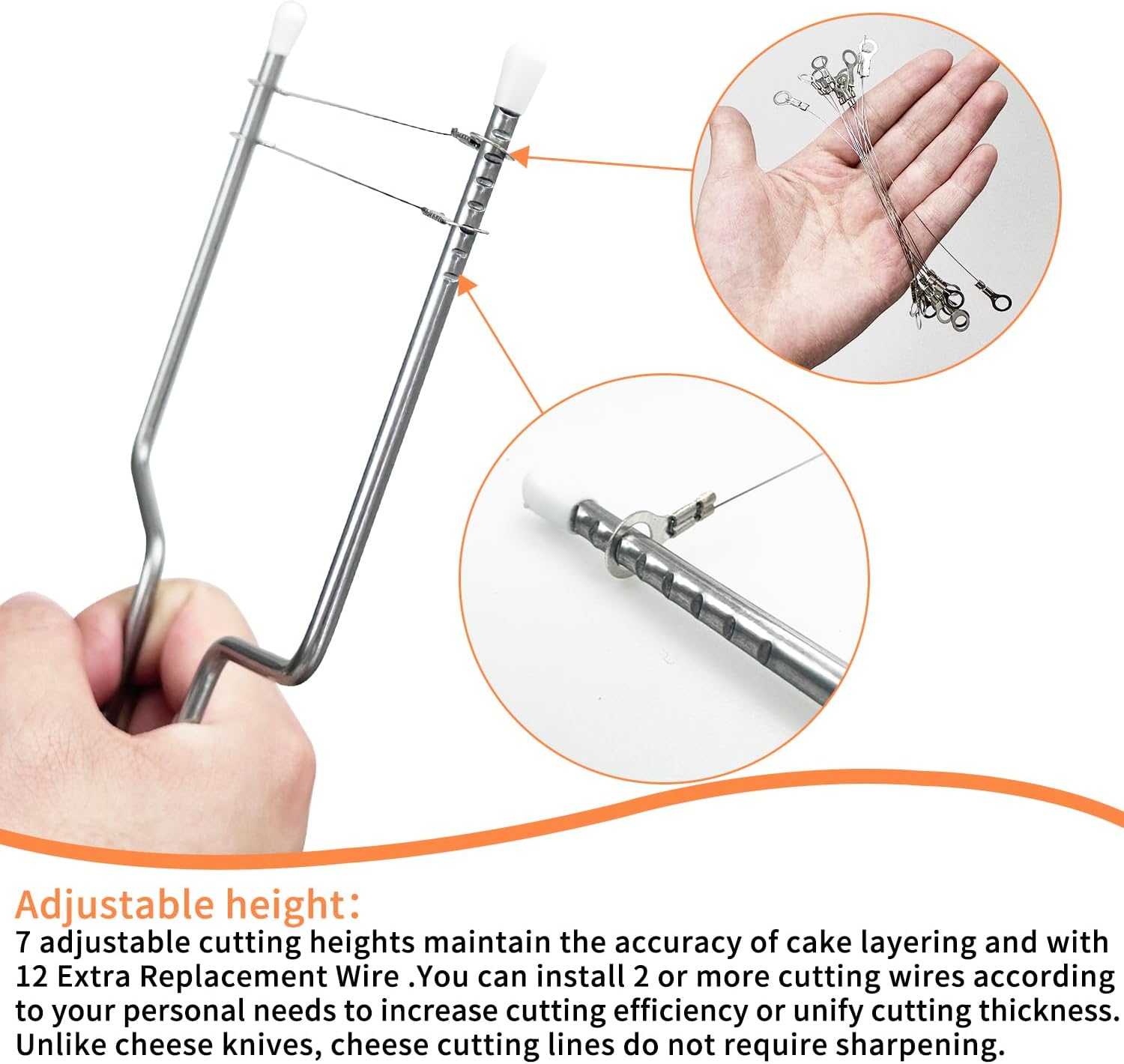 Coupe-fromages inoxydable - lot de 2 - découpe précise et durable