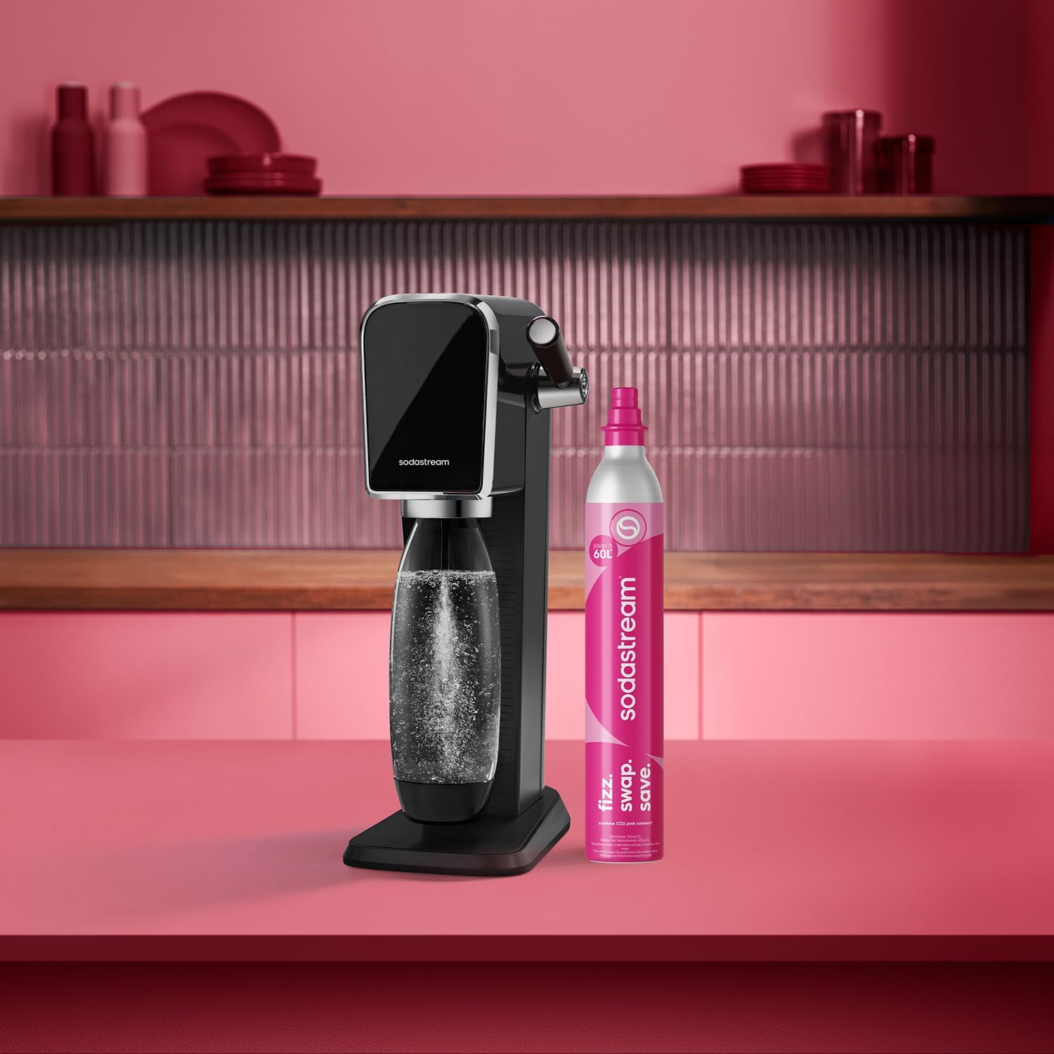 Sodastream – Cylindre Quick Connect – 60L – Compatible Terra, Art, Duo, rose
