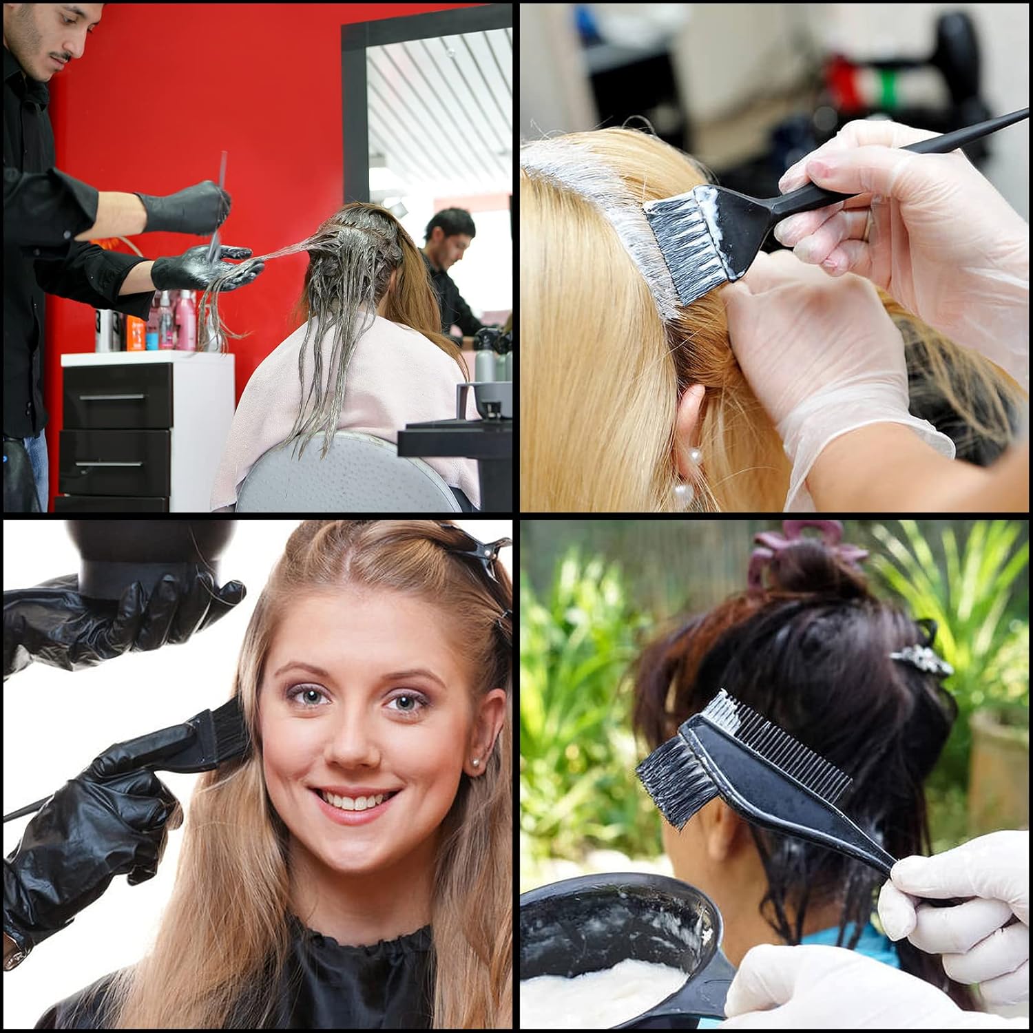 Ensemble de coloration cheveux - 18 pièces, accessoires, DIY salon