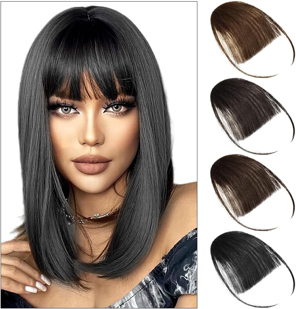 Extension de cheveux - frange à clip - femme - noir - Bangs Neat
