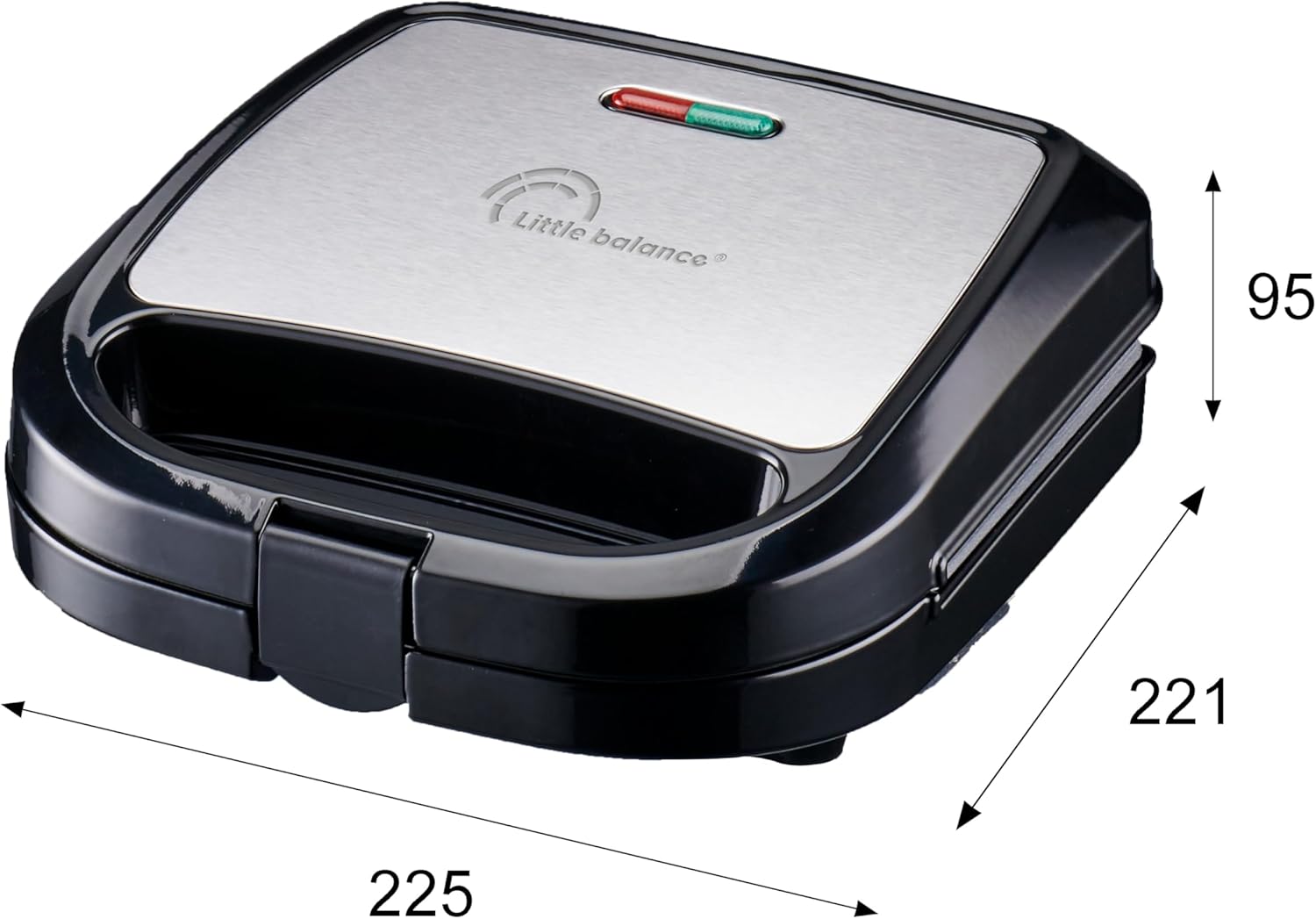 Little Balance - gaufrier électrique, plaques antiadhésives, poignée froide, sans PFAS, 750W, Happy Gaufres 8820