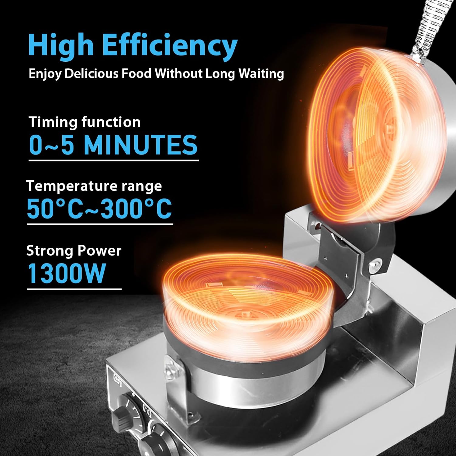 Machine à Burger - presse panini, 50-300°C, minuterie 5min, antiadhésif