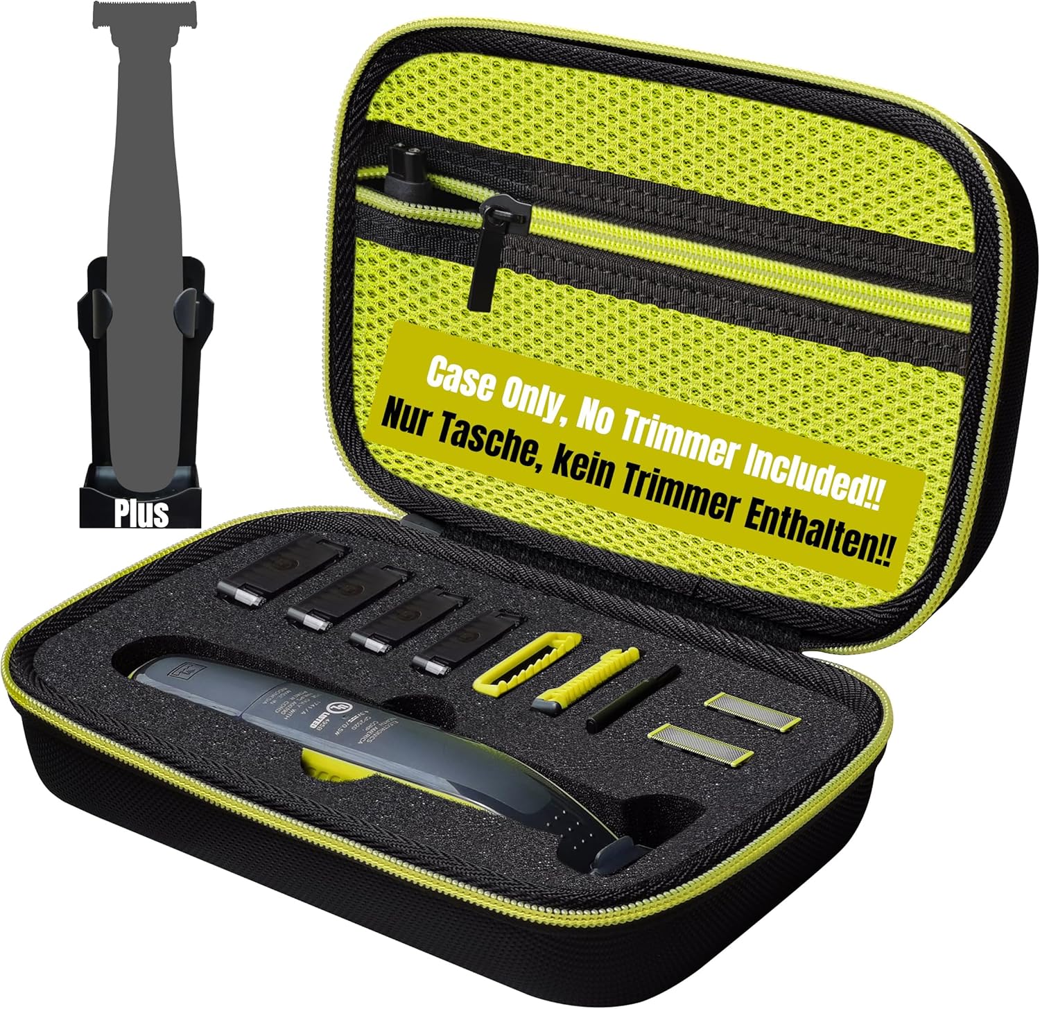 Sac de protection pour Philips OneBlade série QP, vert, compact, QP2734 QP2724 QP2824 QP230 QP220 QP437 QP2630 QP2620 QP