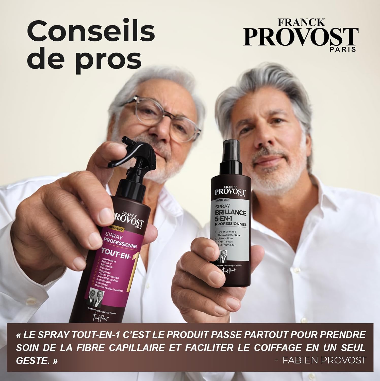 Franck Provost - Spray 200ml - brillance 5-en-1, thermoprotecteur, anti-frisottis