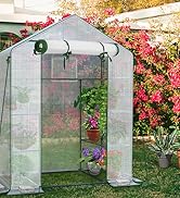 Vunot Serre en film plastique avec 12 étagères, serre à tomates