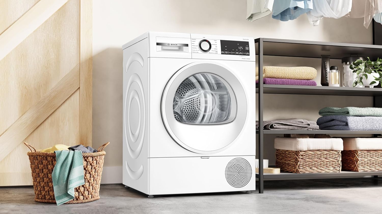 Bosch - Sèche-linge Série 6 - 9 kg, pompe à chaleur, blanc - WQG1420DFR