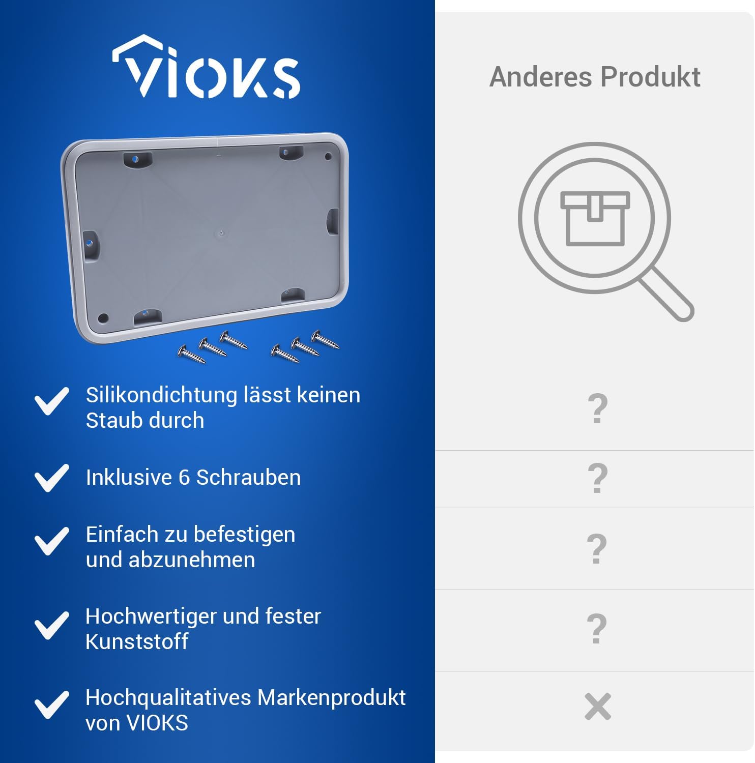 Vioks - Porte de service pour sèche-linge 225x145x6mm, avec 6 vis, accessoire compatible Bosch