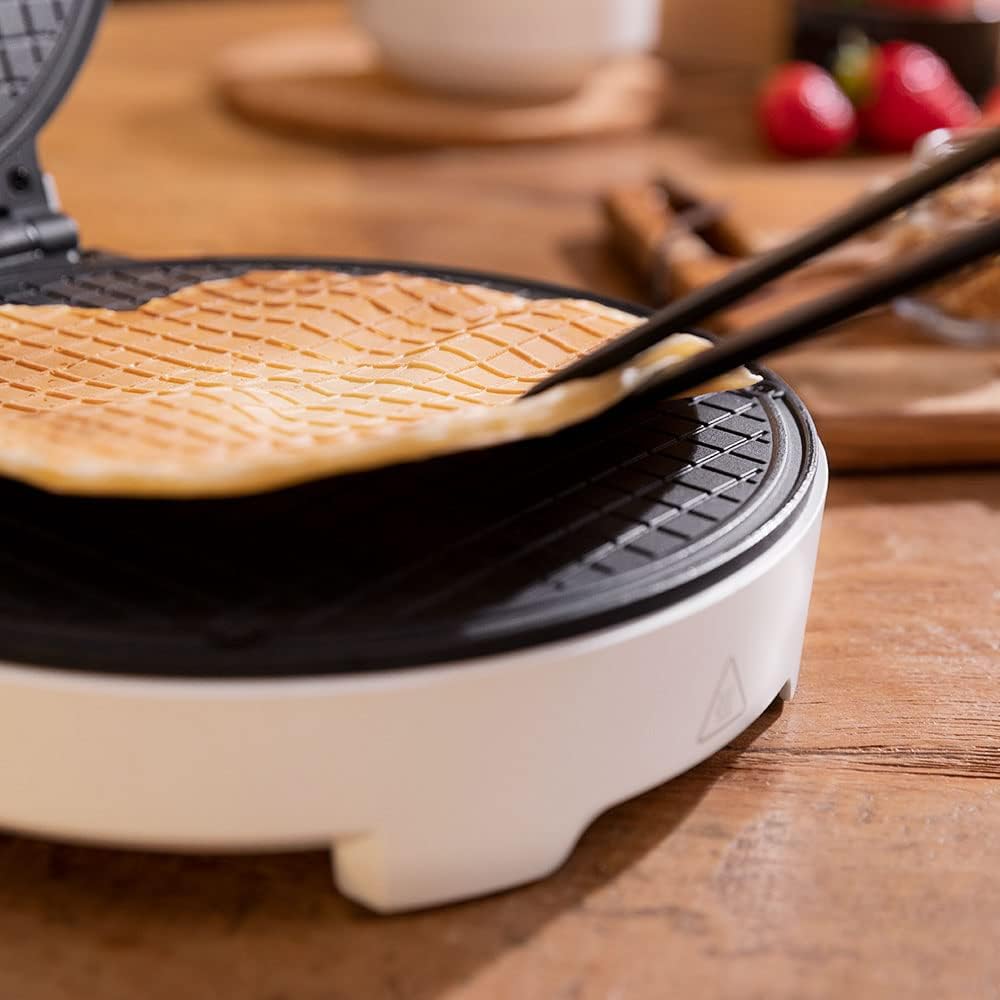 Cecotec - Fun Gofrestone Rolls - compact - inox et 1000W, pour cornets et cigarettes russes