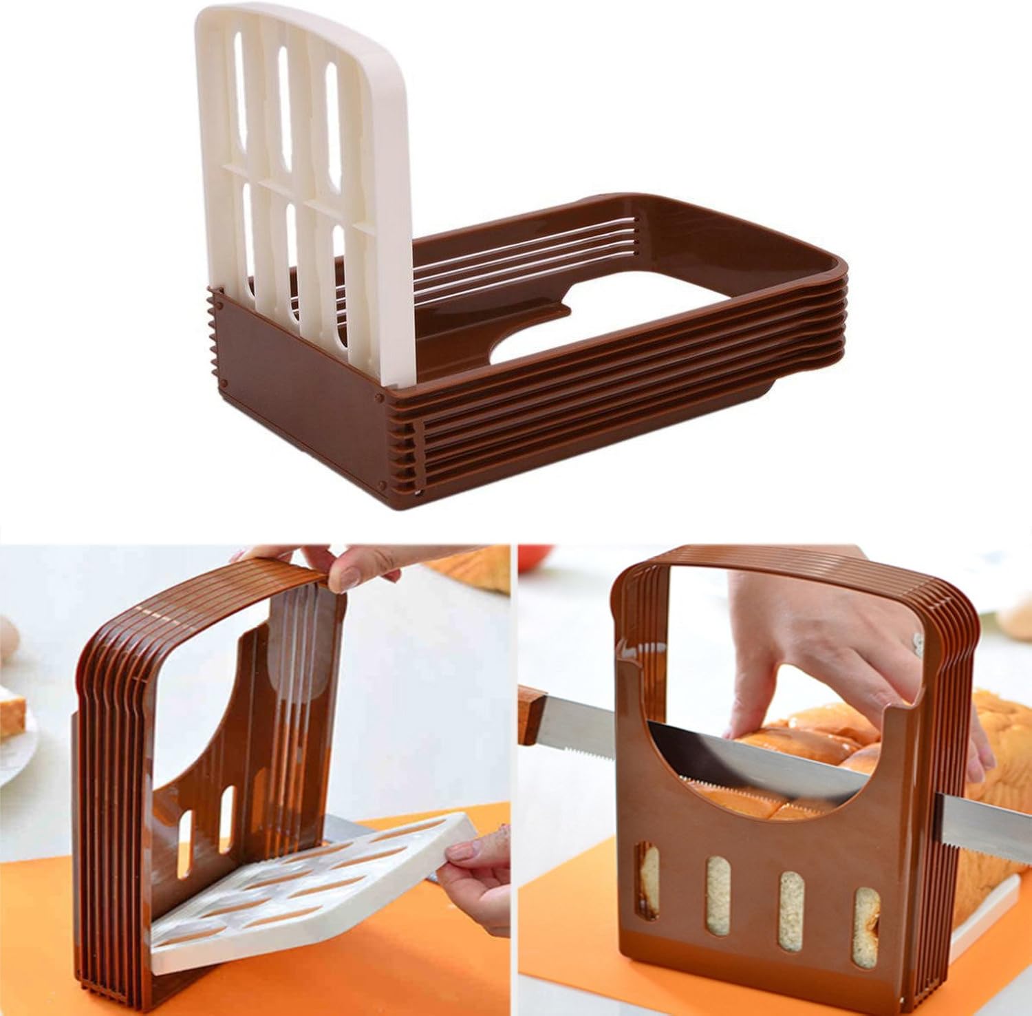 Trancheuse à pain pliable - portable, pour pain et gâteau, compacte