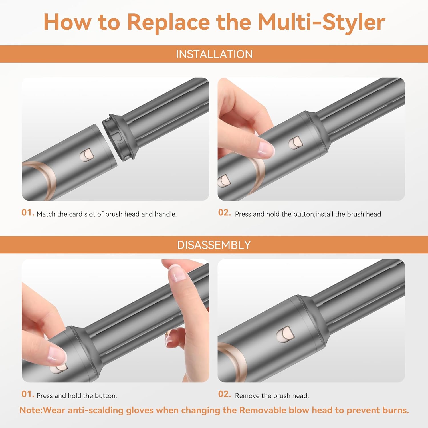 OKWRAP - Air Brush 6 en 1 - Styler multifonction, 110000 TR/MIN, accessoires voyage