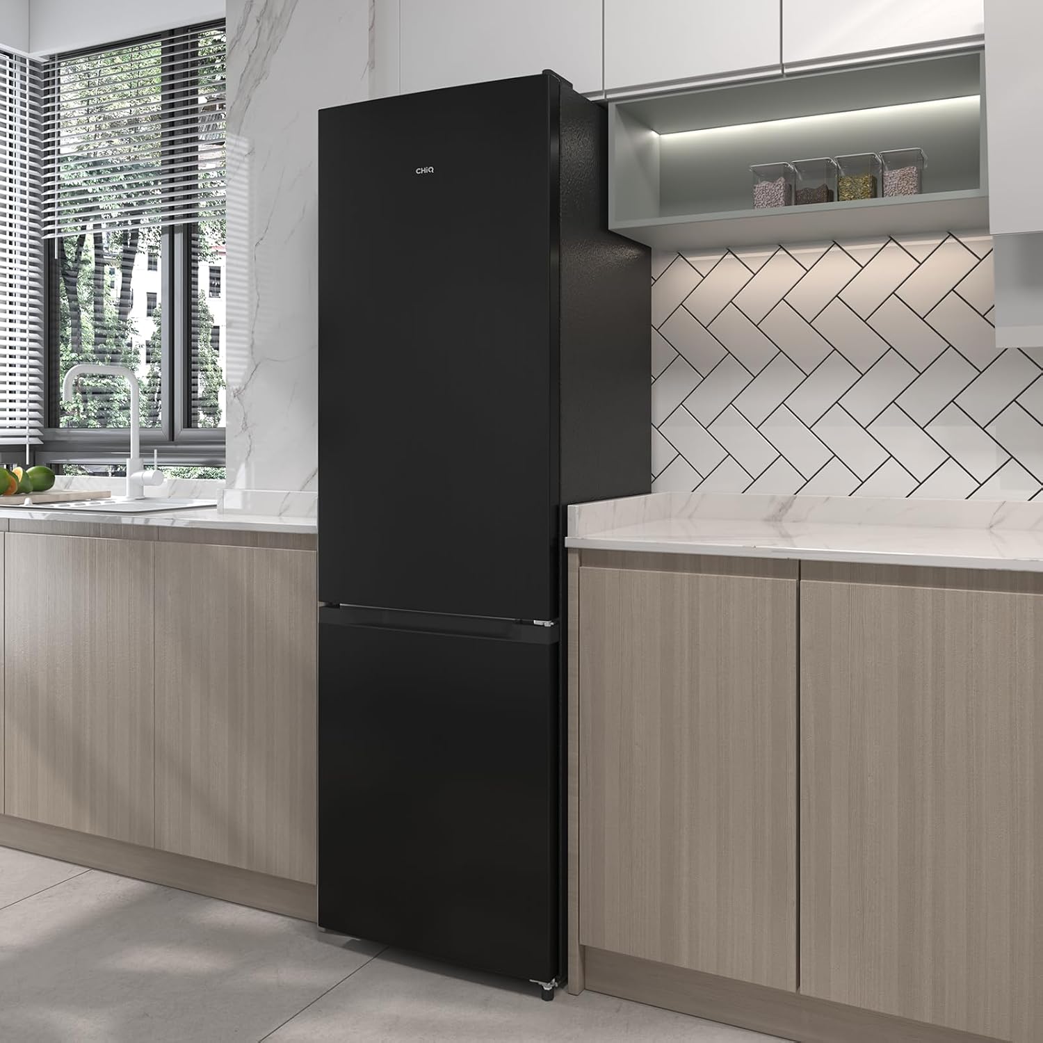 CHIQ - Réfrigérateur bas série FBM - 262L, inox, portes réversibles, low frost, silencieux, garantie 12 ans - FBM260L