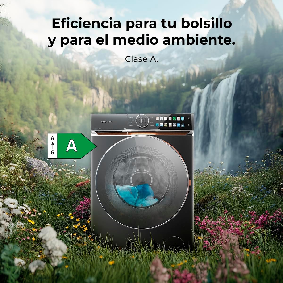 Cecotec - lave-linge - capacité 8 kg, 1400 tr/min, classe A