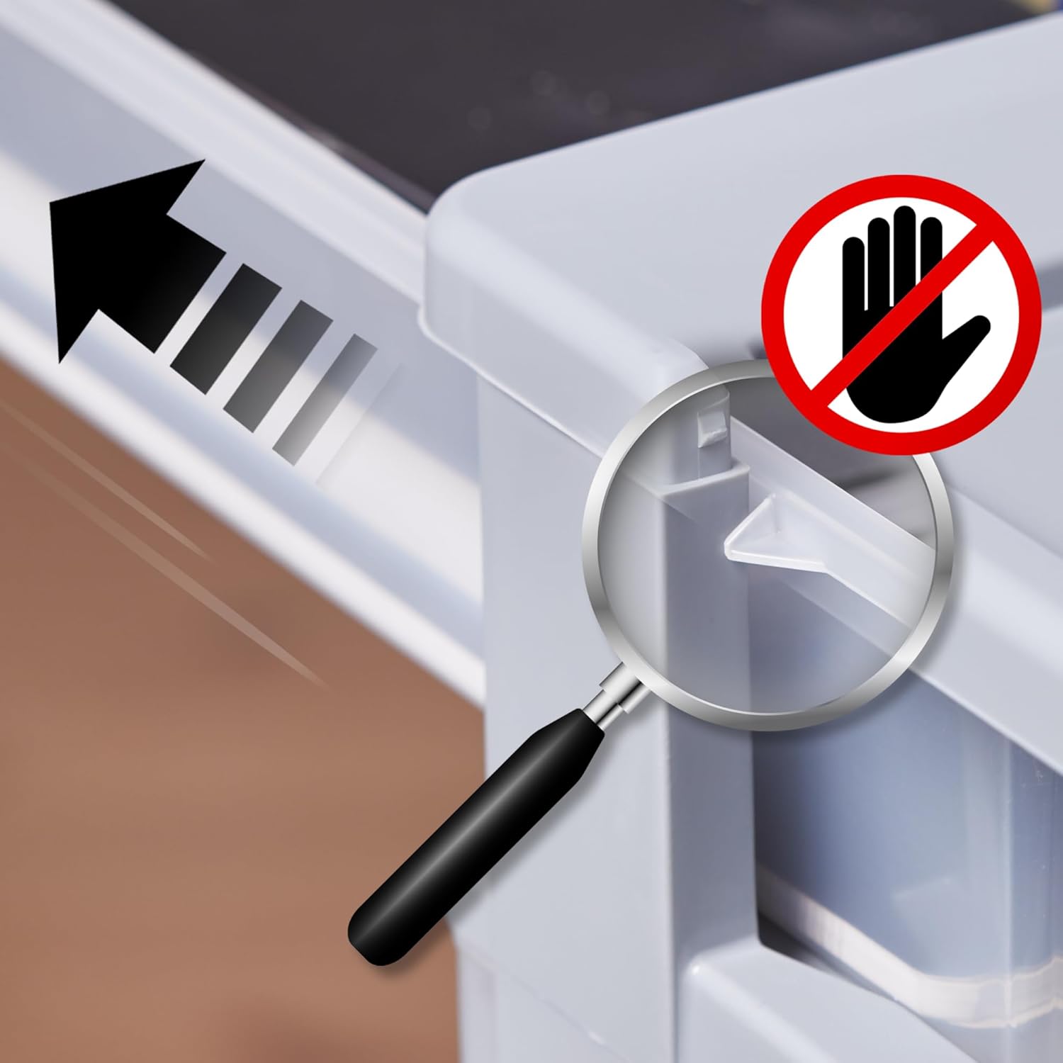 Iris Ohyama - OCH série - 3 tiroirs A4 - plastique gris, sans BPA, OCH-2021