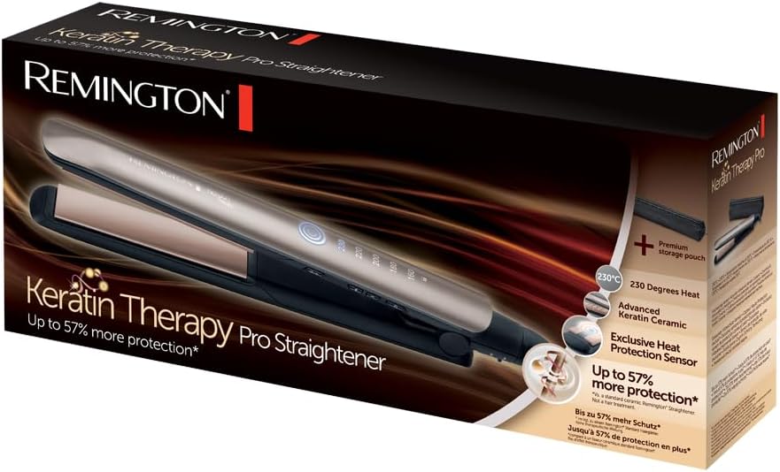 Remington - Lisseur Keratin Therapy, céramique, LCD, 160-230°C, S8593