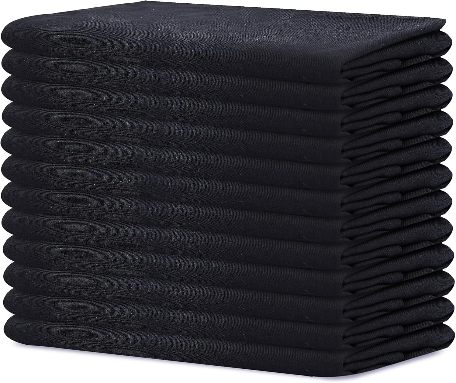 Sweet Needle - serviettes de table 45x45cm - coton épais, coins arrondis, lot de 12