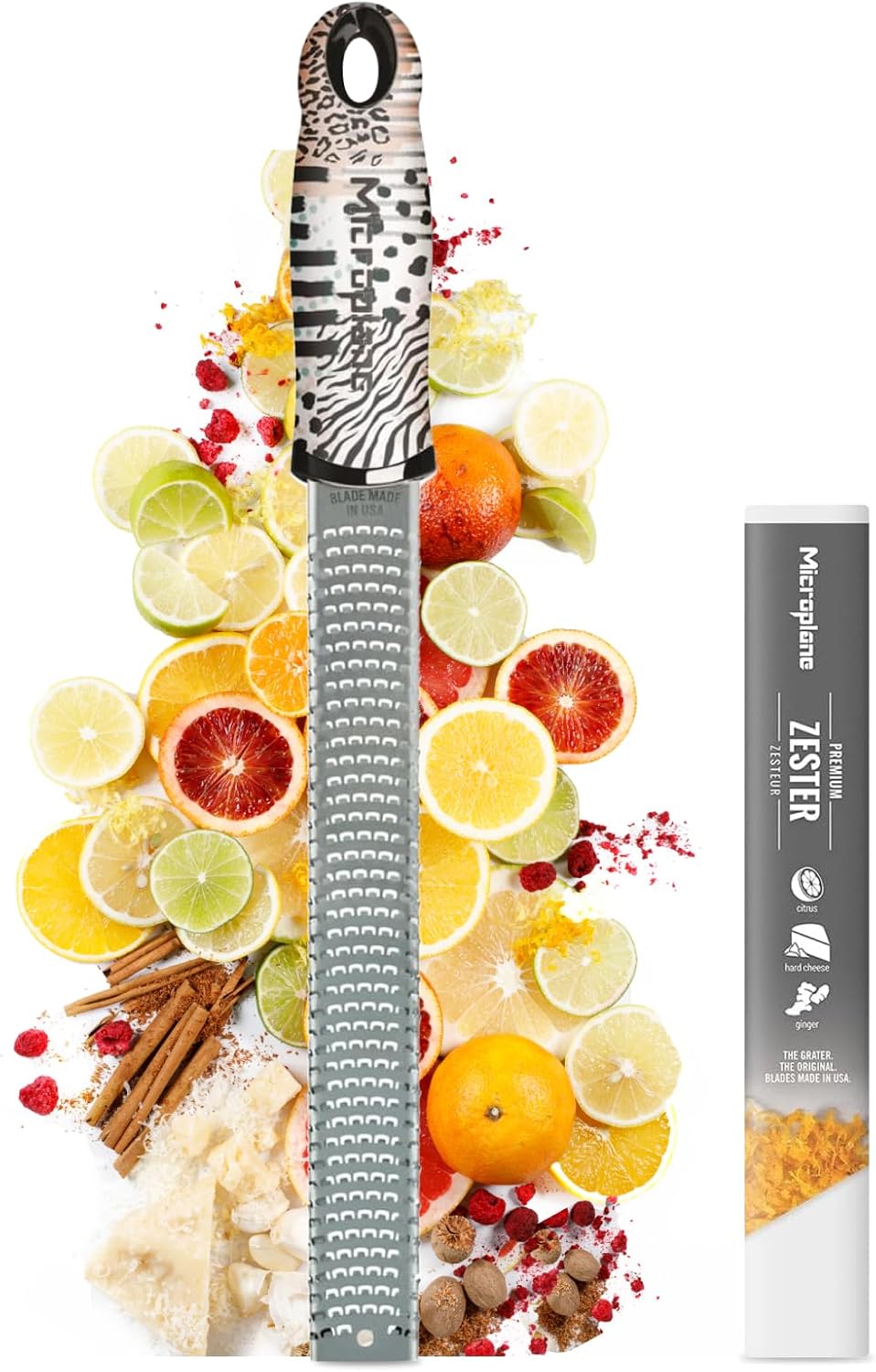 Microplane - Zesteur Safari - lame fine - agrumes, fromage, chocolat