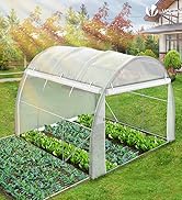 Serre Vunot - Parois latérales enroulables - Résistant à l'hiver - Serre à tomates