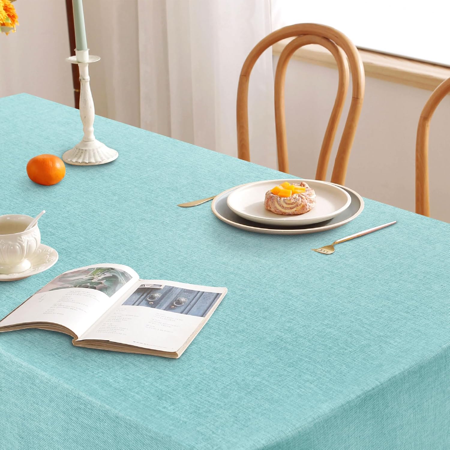 DWCN - nappe Aqua - 110x110cm - imperméable, effet lin, lavable