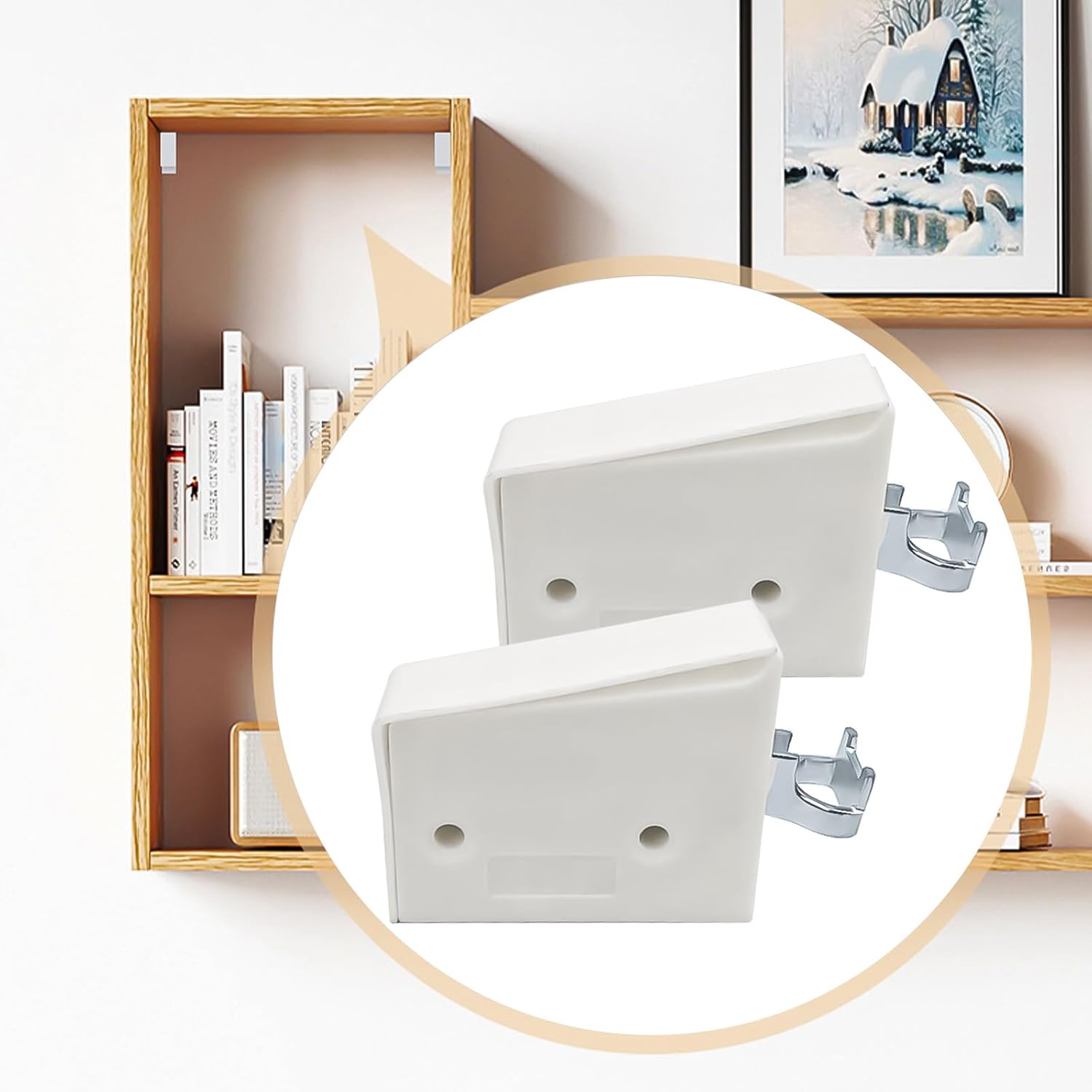 YOUNGSAY - série 8 pièces - réglables, charge 150kg, blanc, rail support