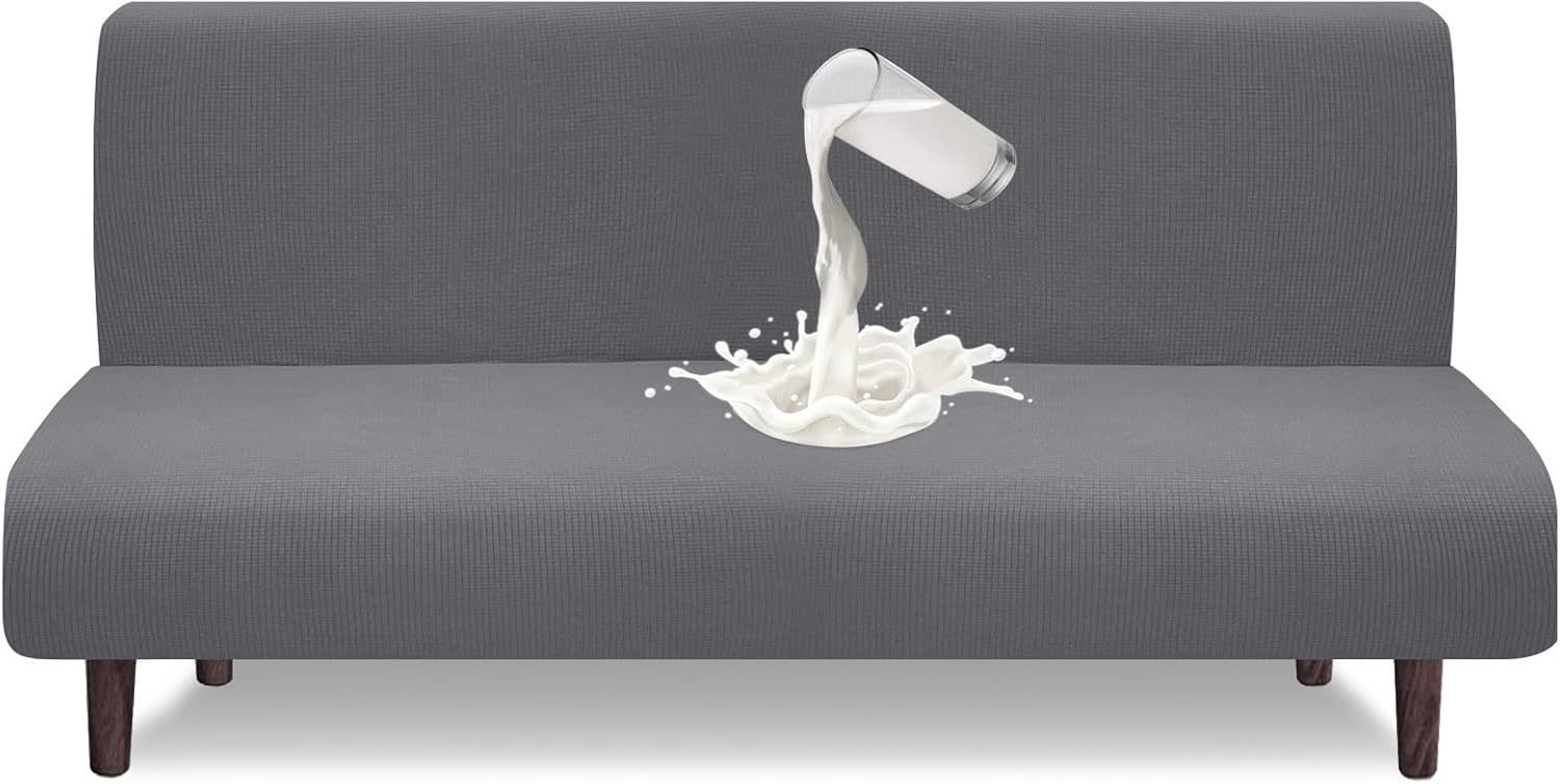 Granbest - housse futon élastique 120-160cm - imperméable, antidérapante, gris clair